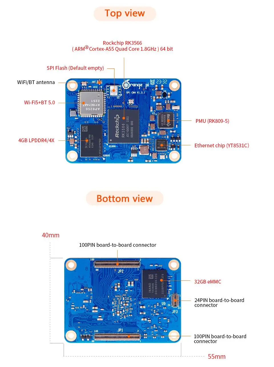 BoaMasMOrange Pi CM4 4GB RAM 3 - Compute Module 4 32Gb Wifi recension och pris