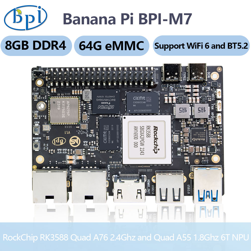 Banana Pi BPI-M7 Rockchip RK35 - Banana Pi Bpi M7 Rk3588 recension och pris
